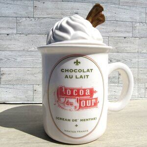 Chocolat Au Lait Cocoa Du Jour Cream De Menthe Canister  Nantes France Hot cocoa